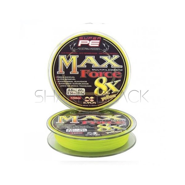 Multifilamento Maruri Max Force Amarillo X8 150mts