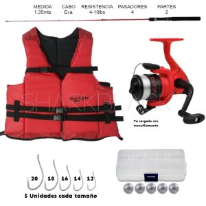 Kit de pesca completo C9 con accesorios esenciales