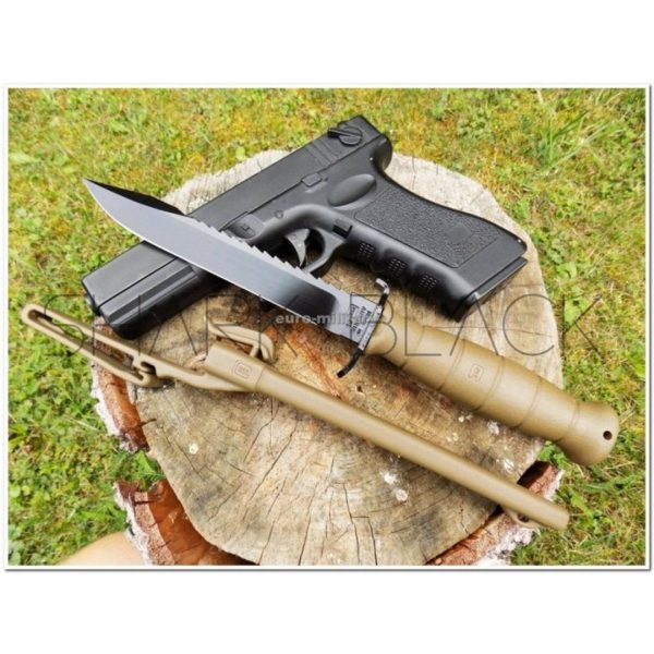 NAVAJA GLOCK COR KAKI CON SERRILHA 1042K
