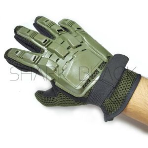 GUANTE TACTICO GREEN CON PROTECCION DE BORRACHA  0450-G