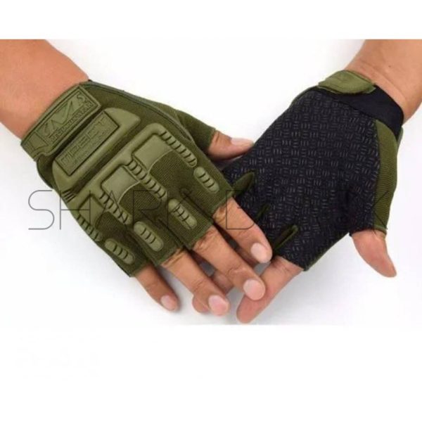 GUANTE TACTICO MECHANIX MEDIO DEDO GREEN  0986G
