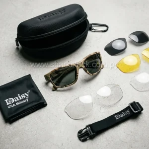 Lentes tácticos Daisy C275 USA Military con 4 lentes intercambiables y estuche rígido