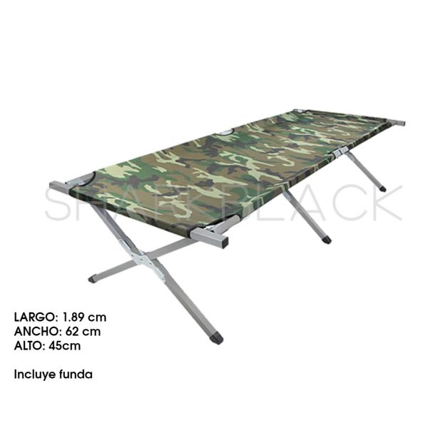 Catre plegable camuflado