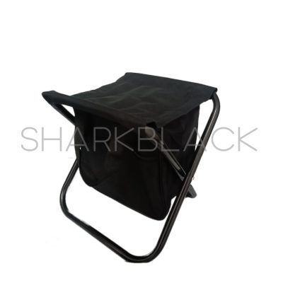 SILLITA PLEGABLE NEGRO CON BOLSON S48