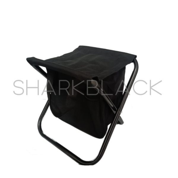 SILLITA PLEGABLE NEGRO CON BOLSON S48