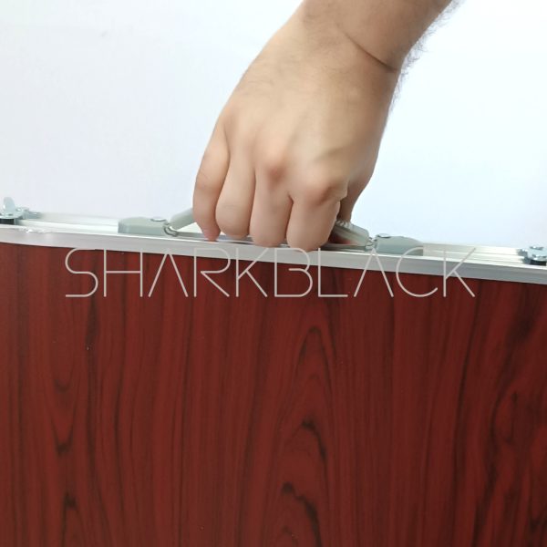 Mesa Maleta de Aluminio 4 Taburete Plegable Portátil | AZUL - Imagen 3