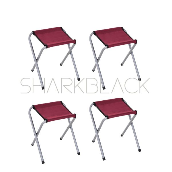 Mesa Maleta de Aluminio 4 Taburete Plegable Portátil | AZUL - Imagen 10