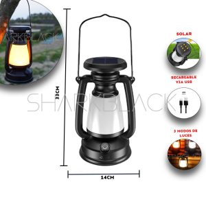 Lampara retro solar/recargable para camping | L168