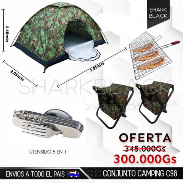 CAMPING C98| CAMPING| SILLA |PARRILLA | UTENCILIO