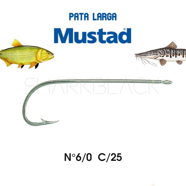 ANZUELO MUSTAD 92611 N6/0 C/25 BEAK HOOK