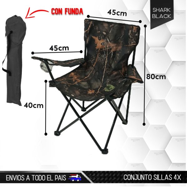 Oferta Exclusiva! Conjunto de 4 Sillas Plegables - Imagen 2