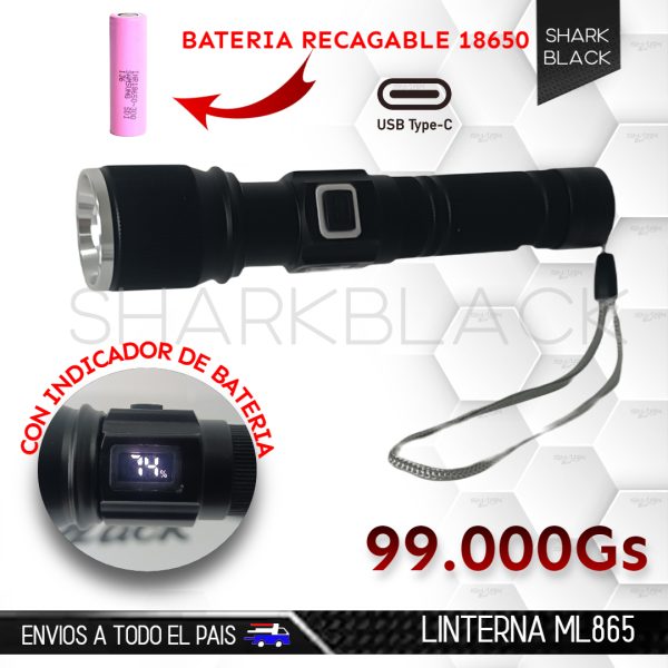 Linterna Multifuncional White Laser ML865