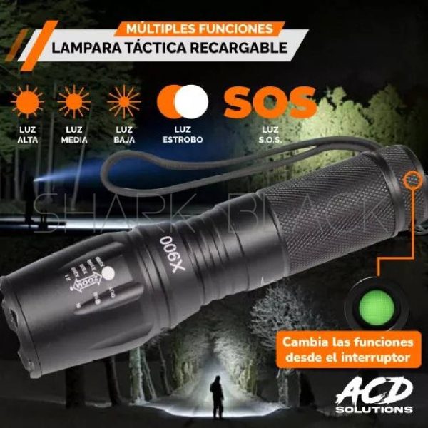 LINTERNA RECARGABLE LUKTON T9800W DT-60