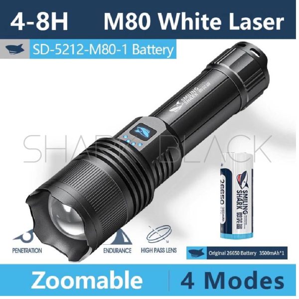 LINTERNA USB SHARK M80 8.400LMS SD-5212