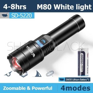 LINTERNA USB SHARK M80 9.000LMS SD-5220