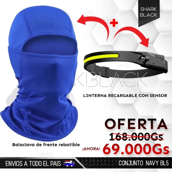 Conjunto Navy BL3 – Linterna y Balaclava - Imagen 4