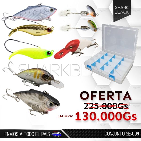 Conjunto de Señuelos SE-009 con Caja Organizadora