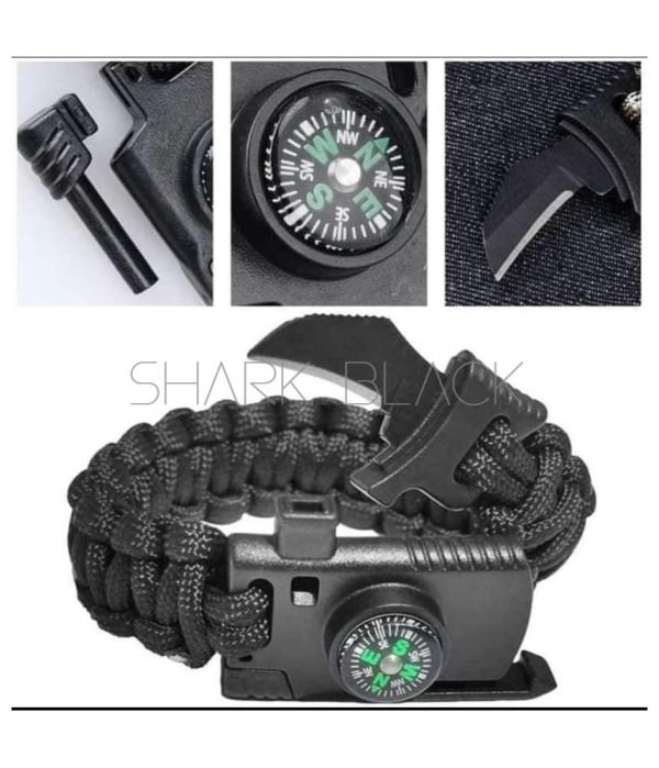 PULSERA PARACORD NEGRO 1241-N - Imagen 3