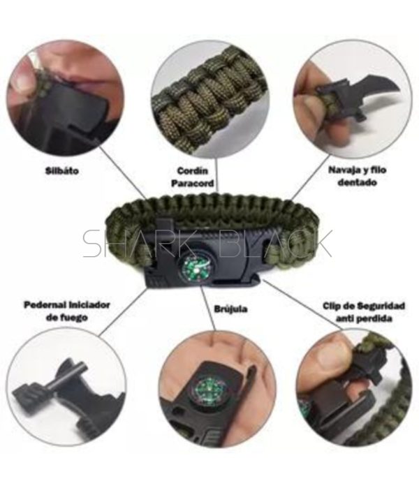 PULSERA PARACORD VERDE 1241-V - Imagen 3