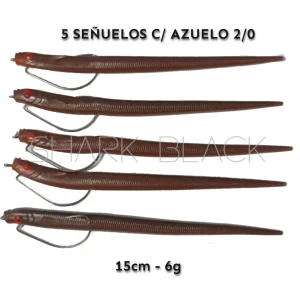 Señuelos con Anzuelo 2/0 – Set de 5 Unidades para Pesca