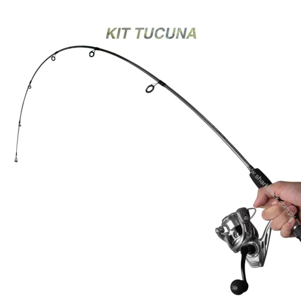 Kit Tucunare Asu – Vara Tucuna 1.83 m + Molinete Tucuna + Multifilamento Nanomax + Señuelo Happy Pop - Imagen 2