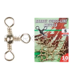 Girador Triplo DOURADO - Barrel Cross Swivels