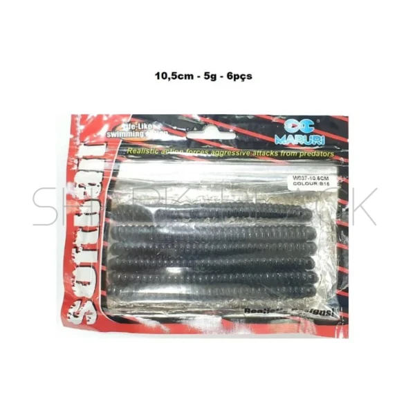 Señuelo Soft Minhoca W037 #B15 | 10,5 cm | 5 g | Pack de 6 Unidades - Imagen 2
