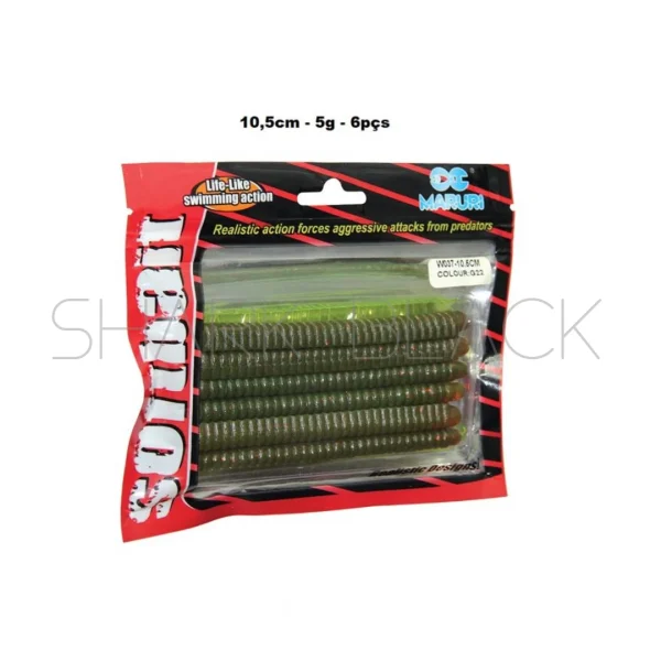 Señuelo Soft Minhoca W121 #B152 | 13,5 cm | 8 g | Pack de 9 Unidades - Imagen 2