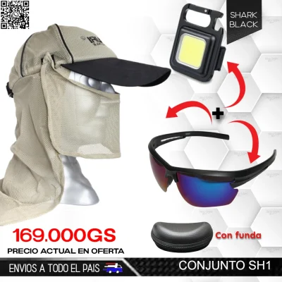 Conjunto SH1 – Gorro, Lentes y Luz Clip