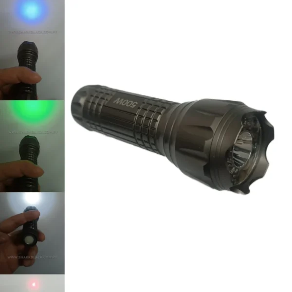 Linterna Táctica Power Style 500W con Puntero Láser y 5 Modos de Luz