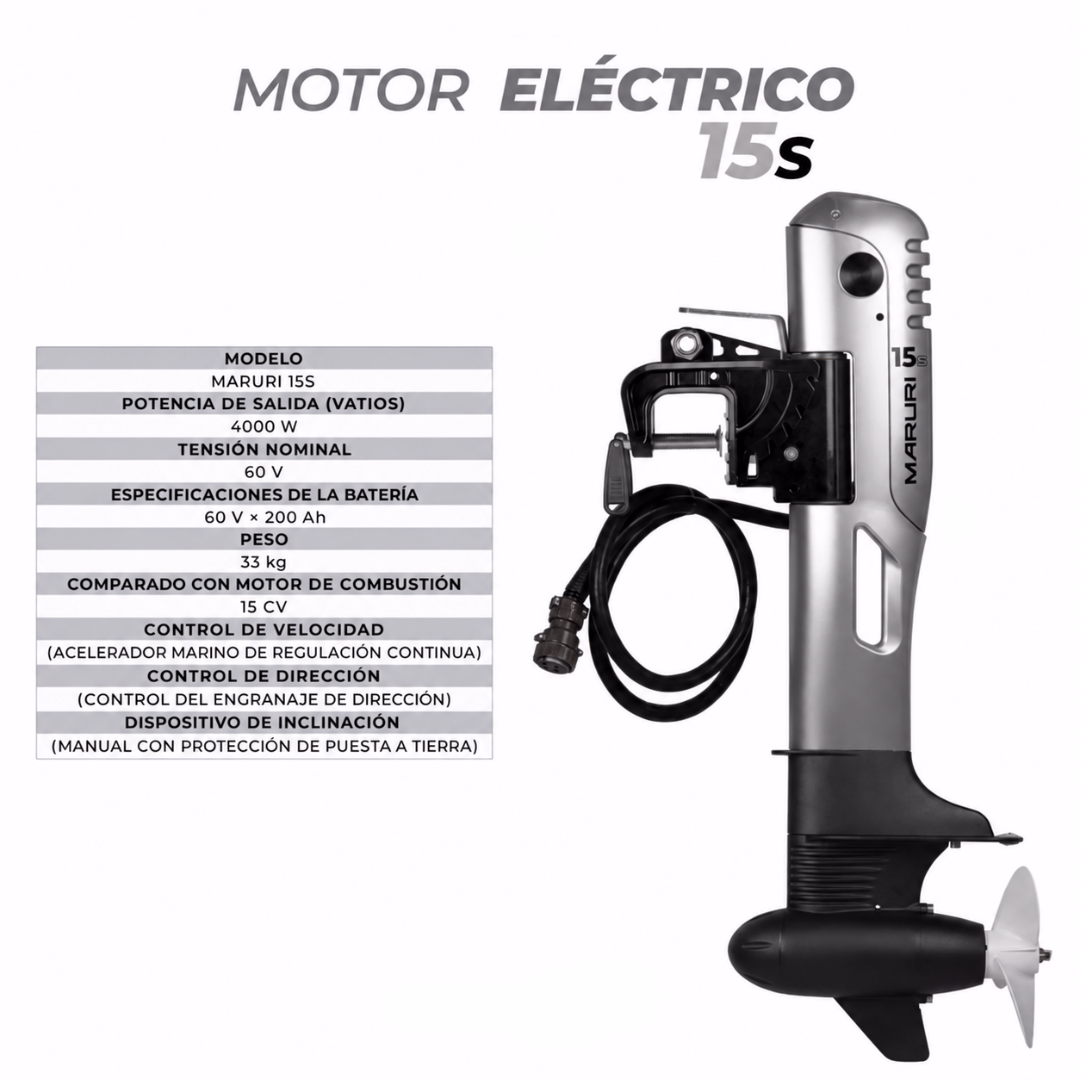 Motor Eléctrico Maruri 15 – Alto Rendimiento y Tecnología FOC para Pesca Deportiva Con Caja De Control - Imagen 5