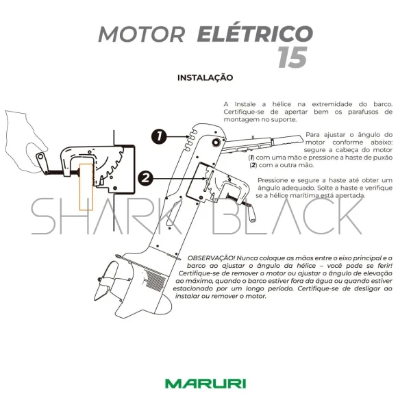 Motor Eléctrico Maruri 15 – Alto Rendimiento y Tecnología FOC para Pesca Deportiva Con Caja De Control - Imagen 3