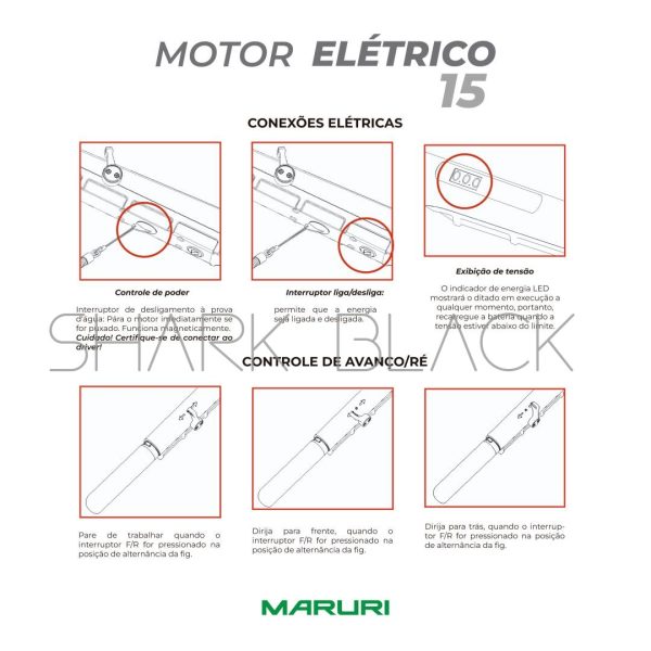 Motor Eléctrico Maruri 15 – Alto Rendimiento y Tecnología FOC para Pesca Deportiva Con Caja De Control - Imagen 4