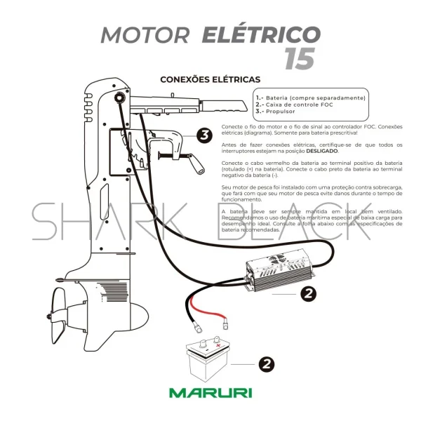 Motor Eléctrico Maruri 15 – Alto Rendimiento y Tecnología FOC para Pesca Deportiva Con Caja De Control - Imagen 5