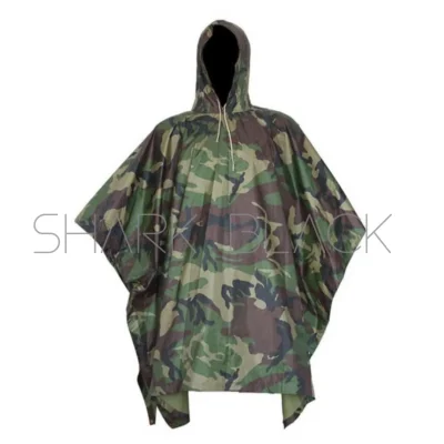 Poncho Impermeable con Capucha Camuflado