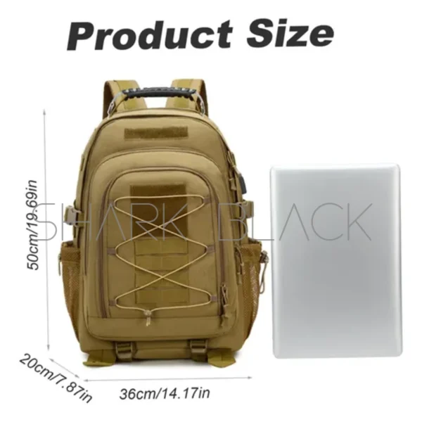 Mochila táctica militar 50L - Color arena - Imagen 2