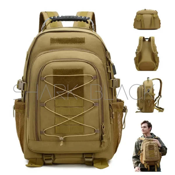 Mochila táctica militar 50L - Color arena - Imagen 5