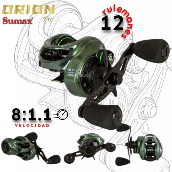 Reel Sumax Orion Pro 8.1:1 / 12 Rulemanes