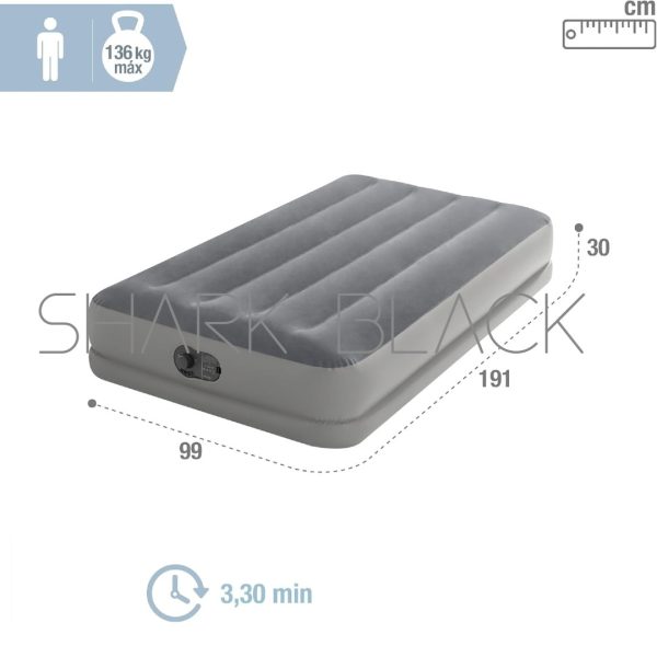 Colchón Inflable Individual Intex 64112 Dura-Beam Prestige 99x191x30 cm con Bomba Incorporada - Imagen 3