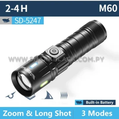 Linterna Shark M60 USB SD-5247A Recargable 3 Modos