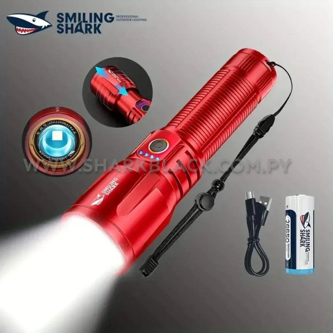 Linterna Shark M80 USB 9.000 lúmenes SD-7008RED - Imagen 3