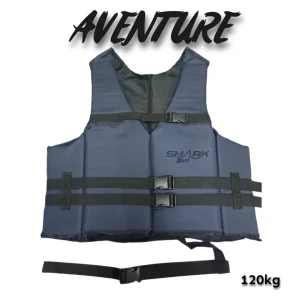Chaleco Salvavidas Shark Black Aventure Azul 120kg