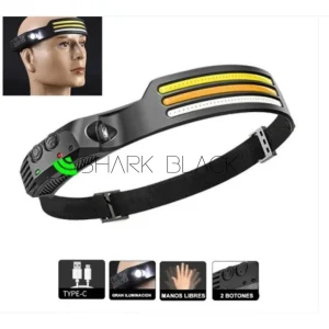 Linterna Frontal LED Recargable 3 Líneas FT380002