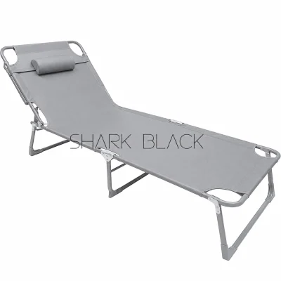 Cama Plegable de Camping Portátil para Adultos – Estable, Extra Ancha y Resistente (GRIS)