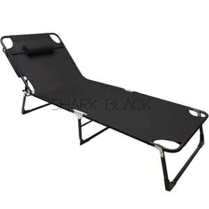 Cama Plegable de Camping Portátil para Adultos – Estable, Extra Ancha y Resistente (Negro)