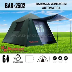 Carpa Sumax BAR-2502 – Montaje Automático (6 Personas)
