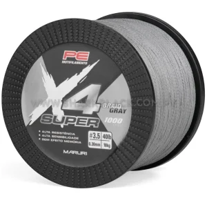 LÍNEA MARURI X4 SUPER BRAID GREY – 1000m