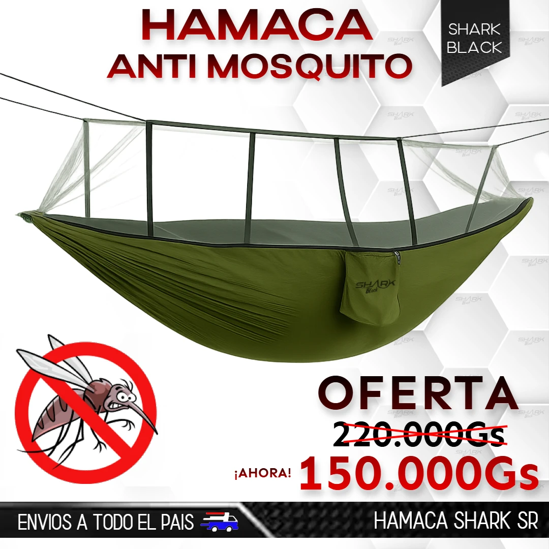 Hamaca anti mosquito Shark SR Verde Musgo