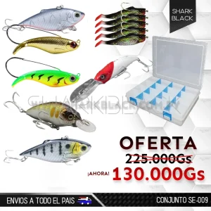Conjunto de Señuelos SE-009 con Caja Organizadora