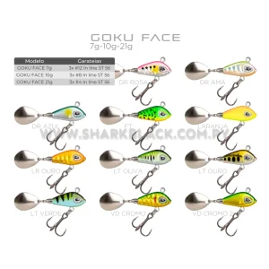 Señuelo metálico Kawana Goku Face 7g, 10g y 21g con cucharilla giratoria